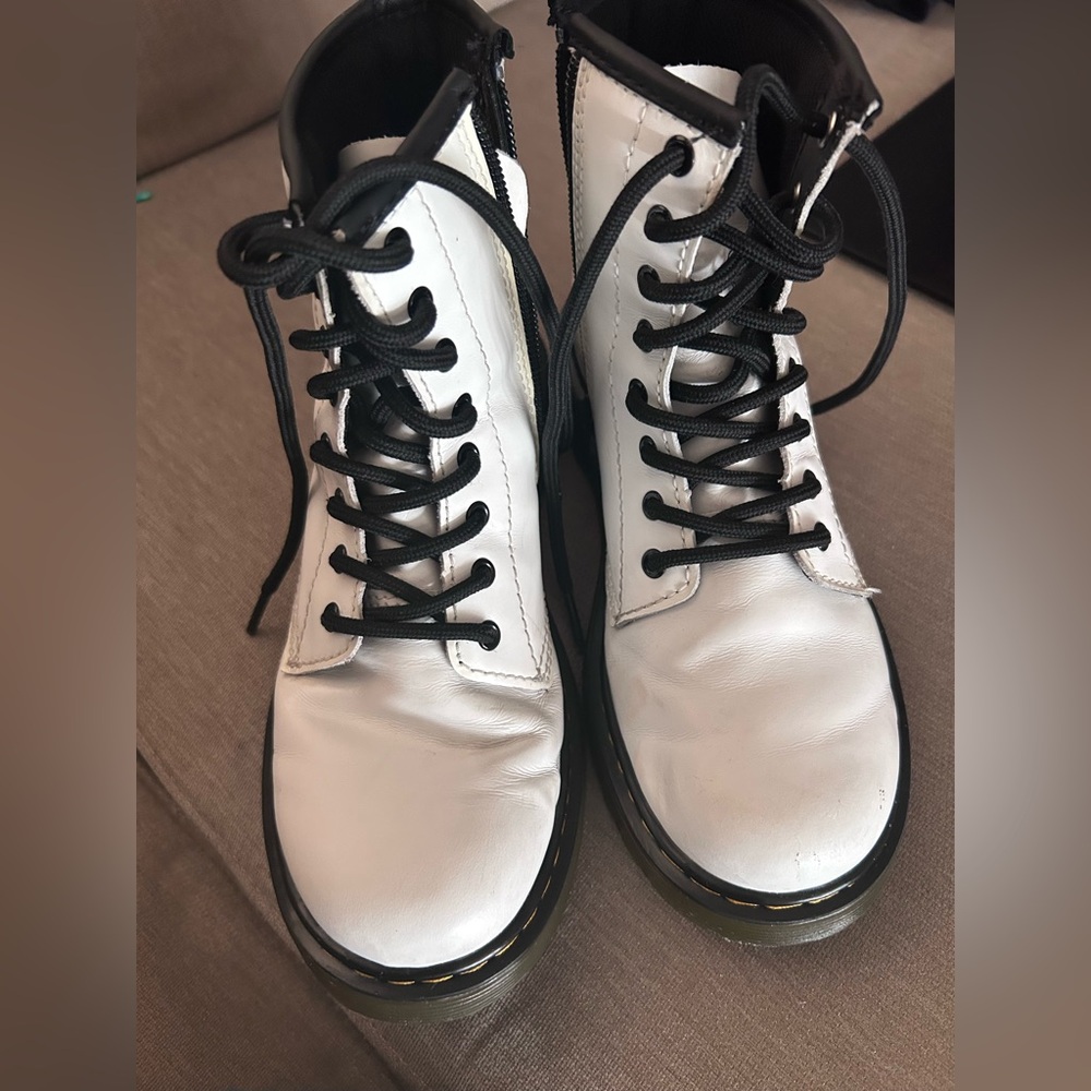 Dr. Martens Kids Boots - White and Black